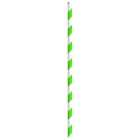 Green stripes paper straw