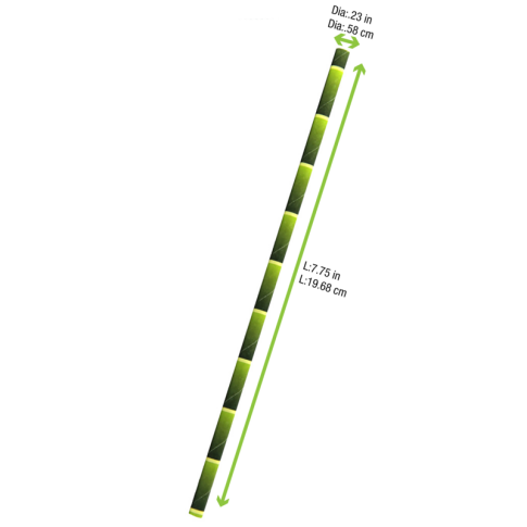 Bamboo design paper straw 0,60 x 0,60 x 19,70cm