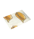 White greaseproof paper bag with burger design  140x50mm H220mm