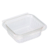 Rectangular PLA clear box with hinged lid  126x117mm H43mm 250ml