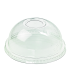 Clear PET plastic dome lid with hole   H40mm