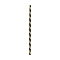 Individually wrapped kraft and black stripes paper straw