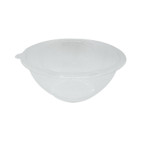 Round clear PET plastic salad bowl