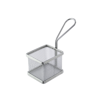 Rectangular metal mini fryer basket