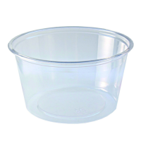 Pot rond PLA transparent - GPC400 100ml 76mm  H40mm