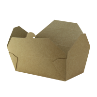 Kraft cardboard meal box laminated 800ml   H60mm