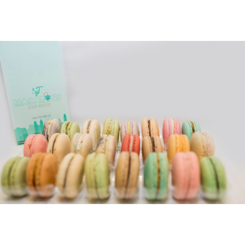 Insert plastique PET transparent pour 4 macarons (1x4) avec fermeture clipsable    H23mm