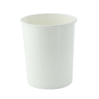 White cardboard cup for hot and cold foods