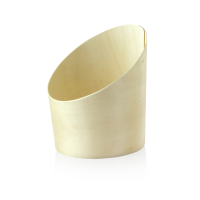 Wooden slanted cup