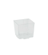 "Kara" cubic clear mini PS plastic dish  52x52mm H50mm 90ml