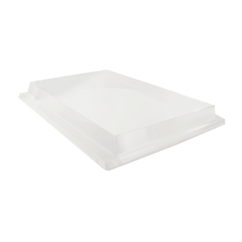 Couvercle PET transparent carré pour plateau traiteur    H40mm