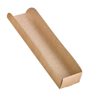 Support hot-dog en carton brun    H32mm