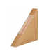 Kraft cardboard single sandwich wedge with window  26x123mm H123mm