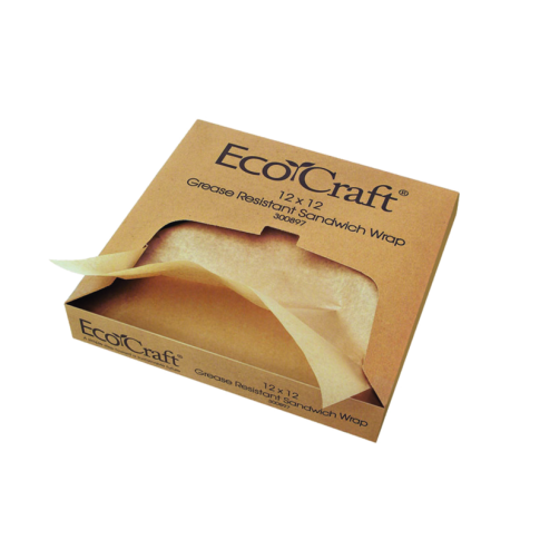 Kraft/brown greaseproof paper in dispenser box