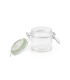 Mini glass jar with light green silicone seal   H70mm 100ml