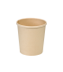 Bamboo fiber cardboard cup with cardboard lid for hot and cold foods   H107mm 490ml