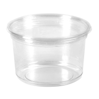 Pot Deli rond PET transparent 500ml 117mm  H107mm