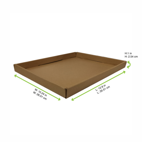 Dark brown cardboard meal tray