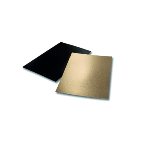 Rectangular double face card gold/black