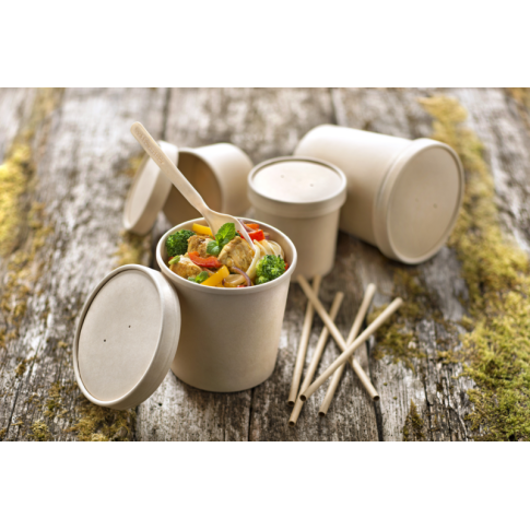 Kraft cardboard cup for hot and cold foods