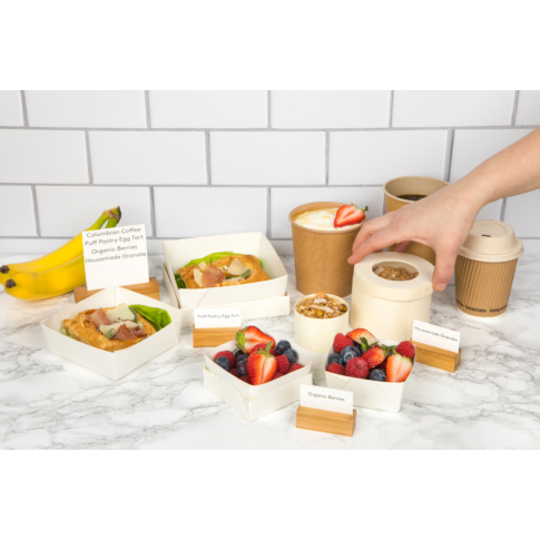 Kraft cardboard cup for hot and cold foods