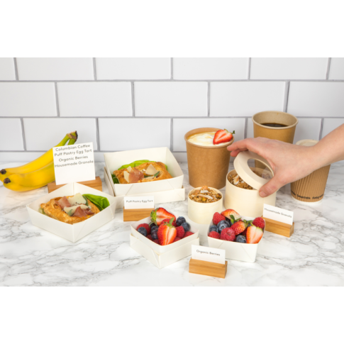 Kraft cardboard cup for hot and cold foods