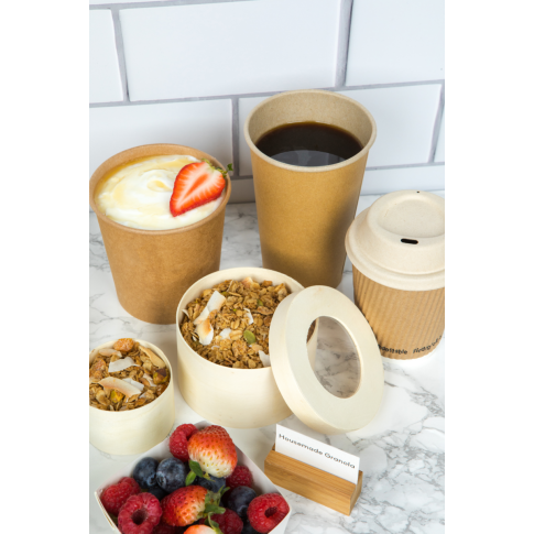 Kraft cardboard cup for hot and cold foods