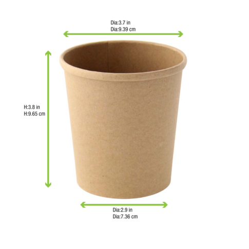 Kraft cardboard cup for hot and cold foods