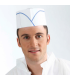 White paper forage cap with blue stripe  270x80mm