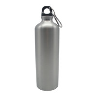 NOXBOTTLE Aluminium water bottle with carabineer clip lid   H255mm 750ml