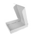 White microflute cardboard lunch box  280x190mm H60mm