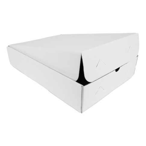 Boite traiteur lunch carton microcannelé blanc  280x190mm H60mm