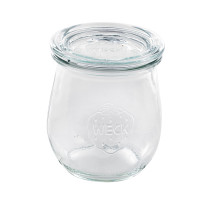 Bocal Bokocook en verre Weck avec couvercle en verre  H86mm 200ml