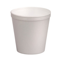 Pot plastique PS blanc isotherme