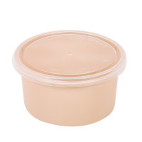 Reemp pp beige bowl with clear lid