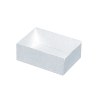 White cardboard pastry box without lid