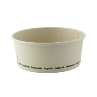 "Buckaty" round bamboo fiber cardboard salad bowl