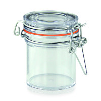 Round transparent PS plastic jar