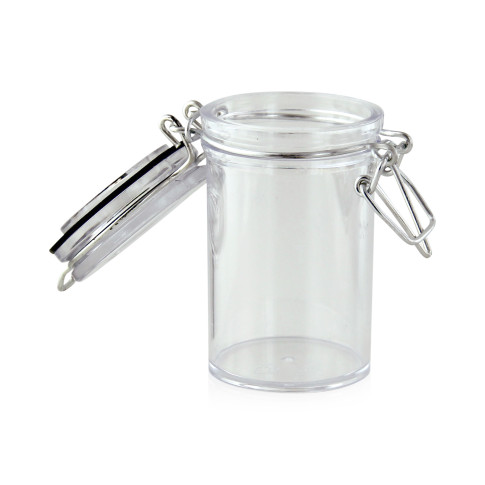 Round transparent PS plastic jar