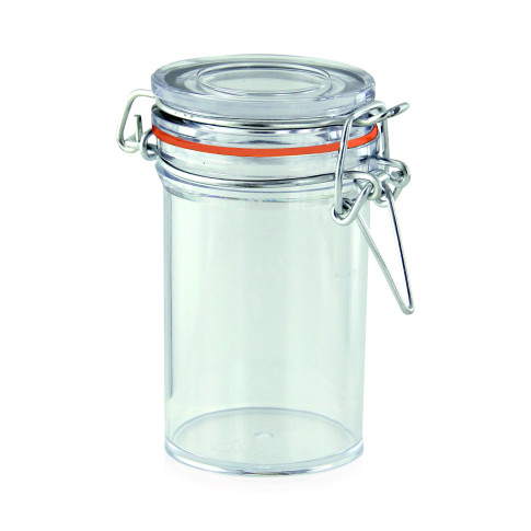 Round transparent PS plastic jar