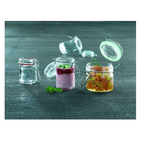 Round transparent PS plastic jar