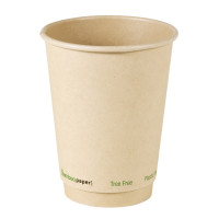 Bamboo fibre double-walled paper cup without plastic