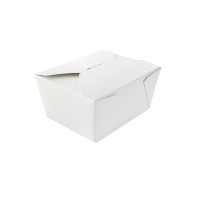 Boîte repas carton blanc 750ml  H65mm