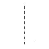 Black stripes paper smoothie straw  H197mm