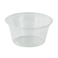 Clear round PET plastic portion cup  H31mm 60ml