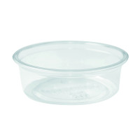 Pot à dessert  en plastique PLA transparent 60ml dia76mm H24mm