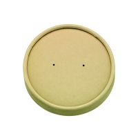 Couvercle brun en carton kraft sans matière plastique, Waterbaseddia61mm H7,5mm