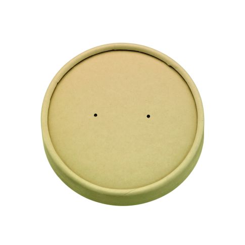 Kraft cardboard lid without plastic dia61mm H7,5mm