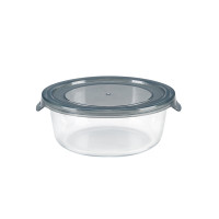 Combo bowl in borosilicate glass and PP lid  H60mm 390ml