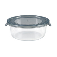 COOK SHOW Combo Bol verre borosilicate + Couv PP  H67mm 640ml